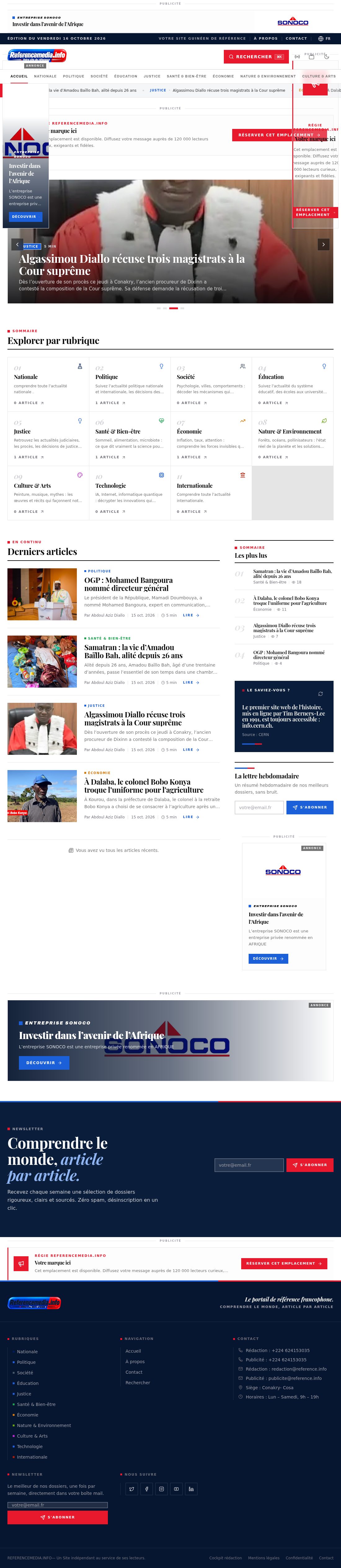 Referencemedia — Portail d'information